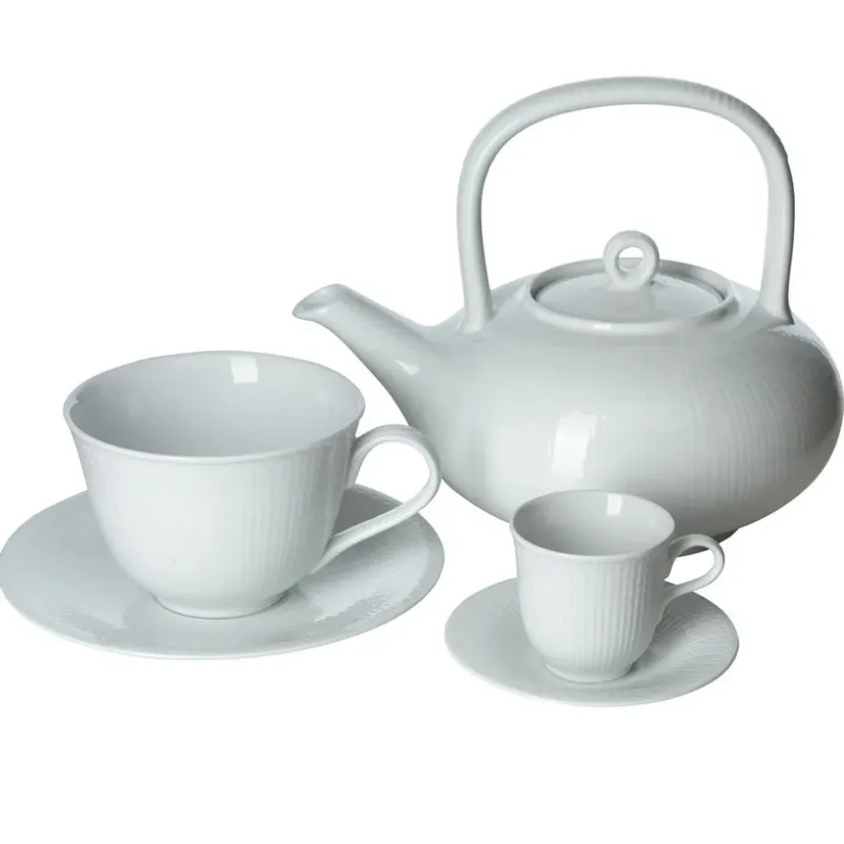 Swedish Grace theepot, snow (wit)
