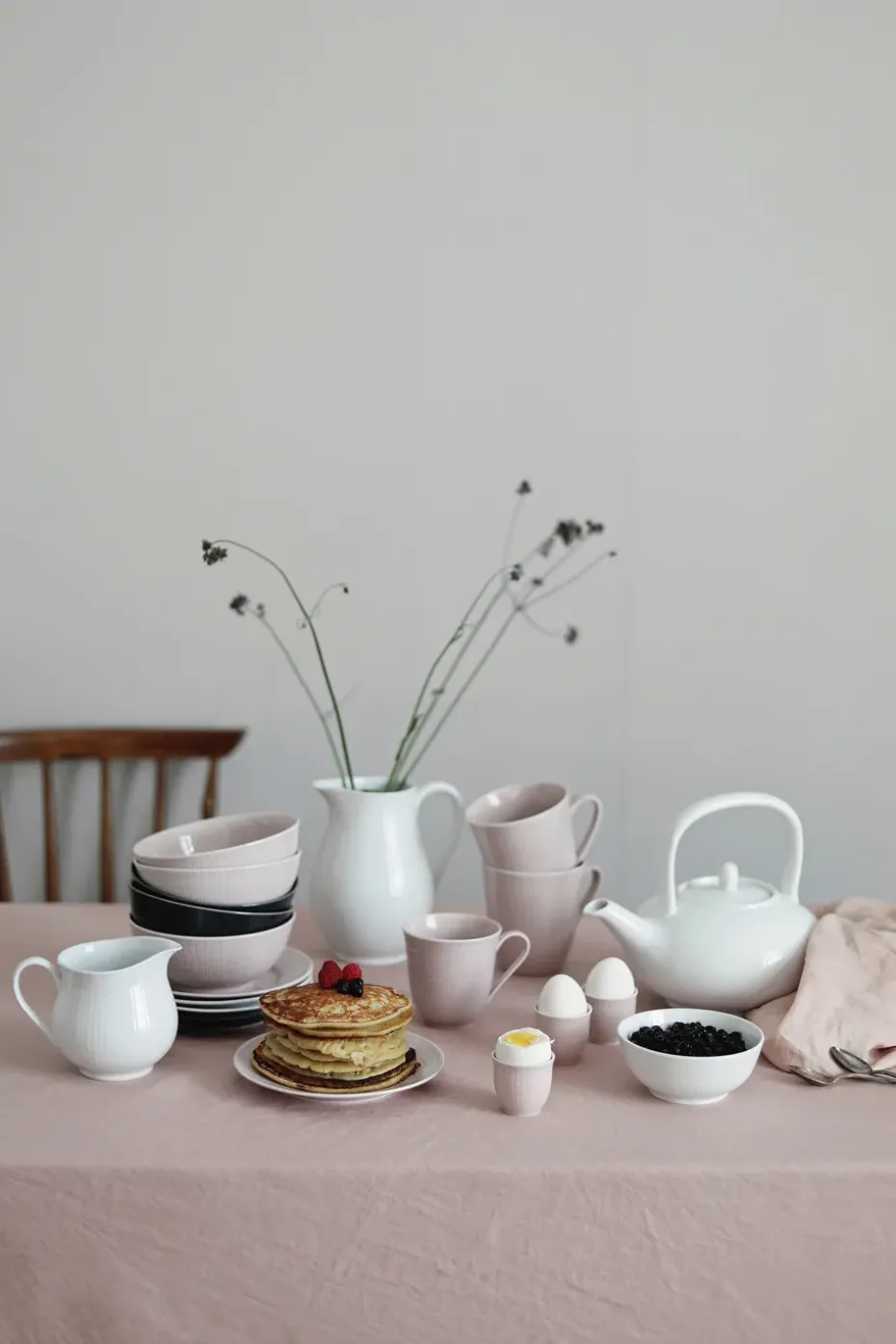 Swedish Grace theepot, snow (wit)