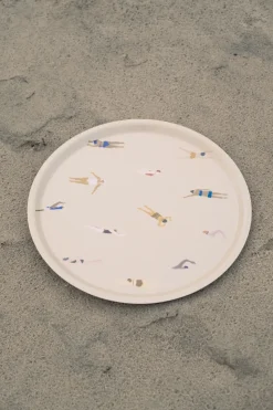 Swimmers dienblad Ø38 cm, Beige