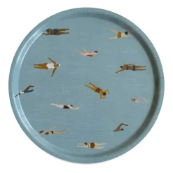 Swimmers dienblad Ø38 cm, Blauw