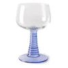 Swirl wijnglas hoog, Blue