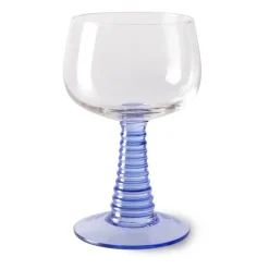 Swirl wijnglas hoog, Blue