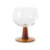 Swirl wijnglas laag, Ochre