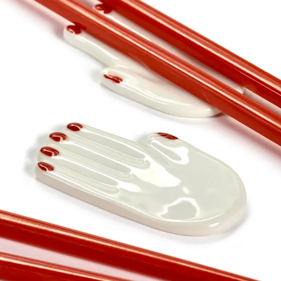 Table Nomade eetstokjes met houder 6-delig, Rood