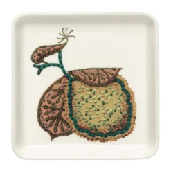 Taika Sato bord 12x12 cm, Wit-multi