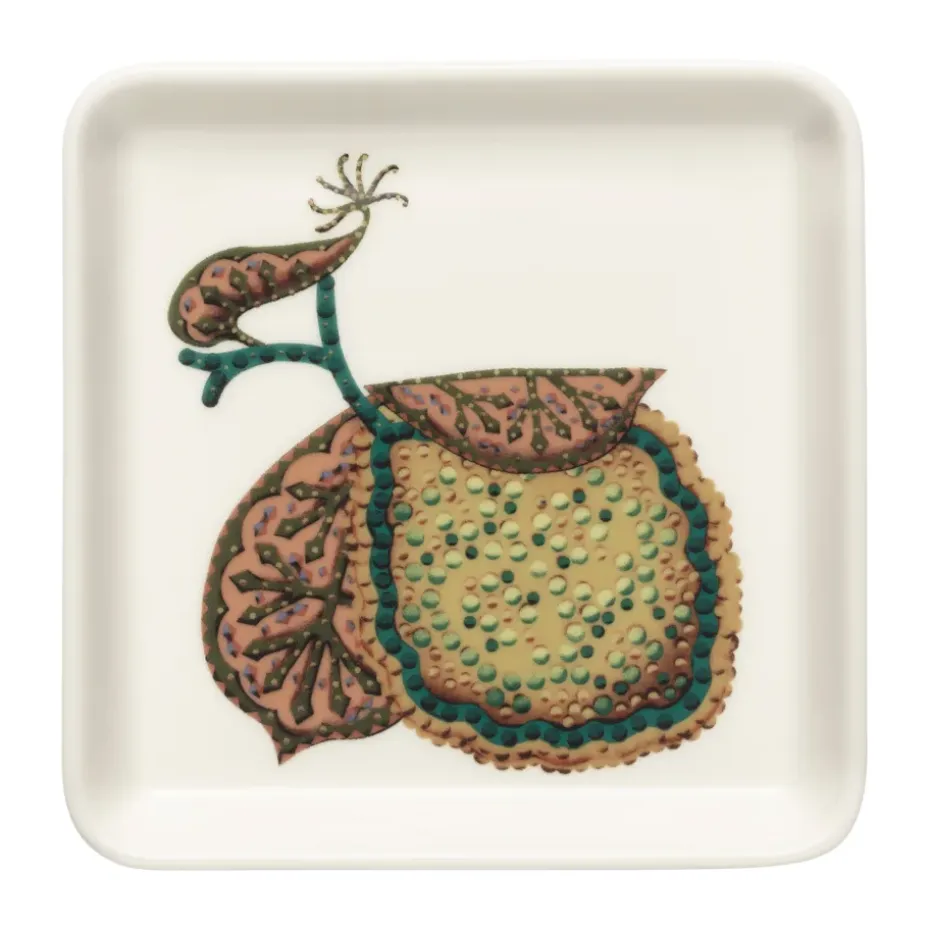 Taika Sato bord 12x12 cm, Wit-multi