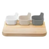 TAPAS serveerset, Wit-beige-grijs