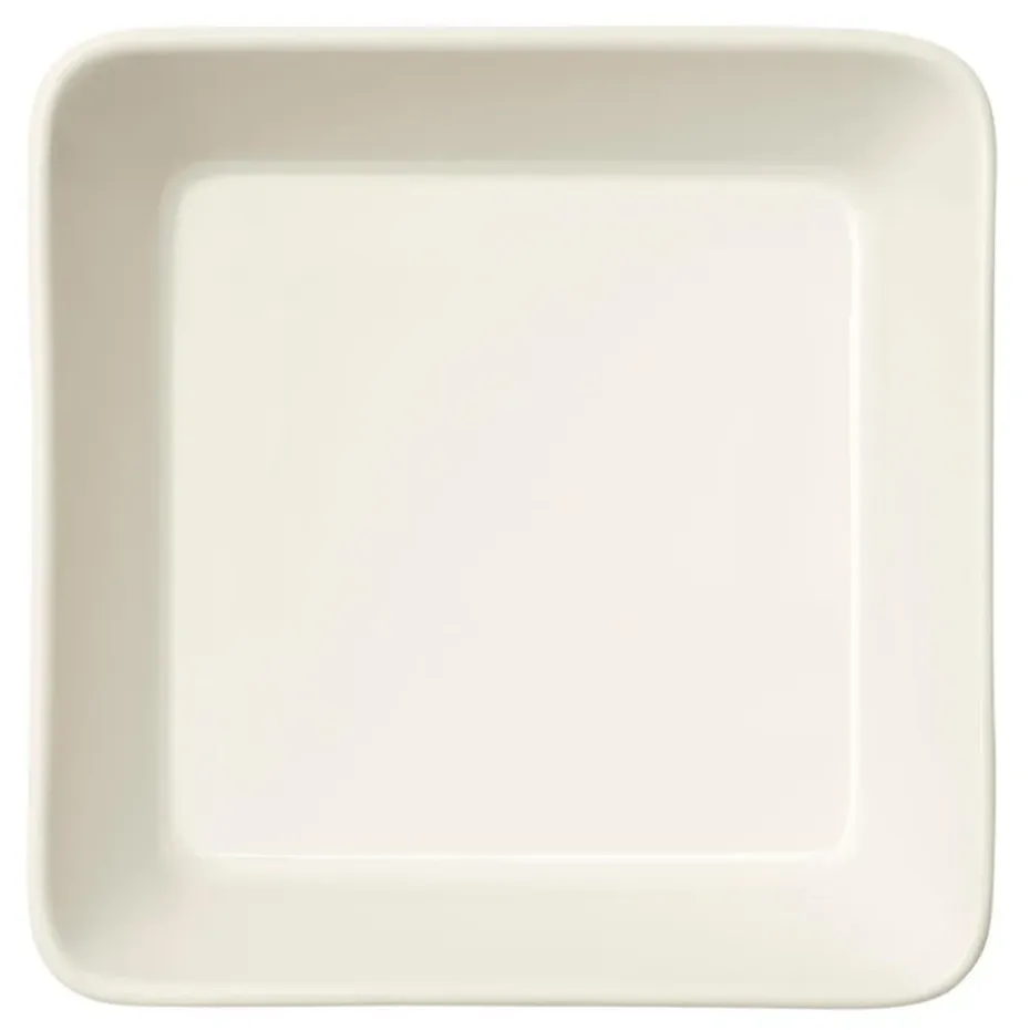 Teema bord vierkant 12 x 12 cm., wit