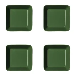 Teema vierkant bord, Bosgroen, 12x12 cm 4-pack