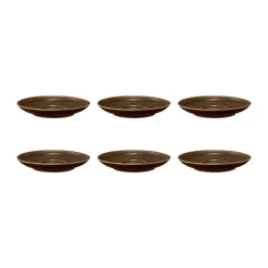 Terra koffieschotel Ø12 cm 6-pack, Earth Brown