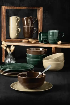 Terra koffieschotel Ø12 cm 6-pack, Moss Green