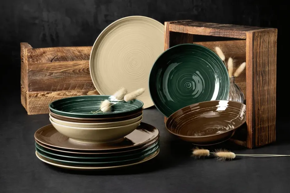 Terra schaal Ø28 cm 2-pack, Moss Green