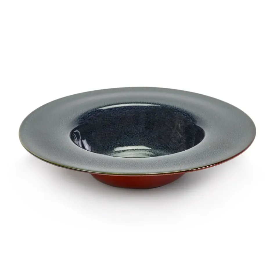 Terres de Rêves diep bord 21,3 cm, Dark blue-rust