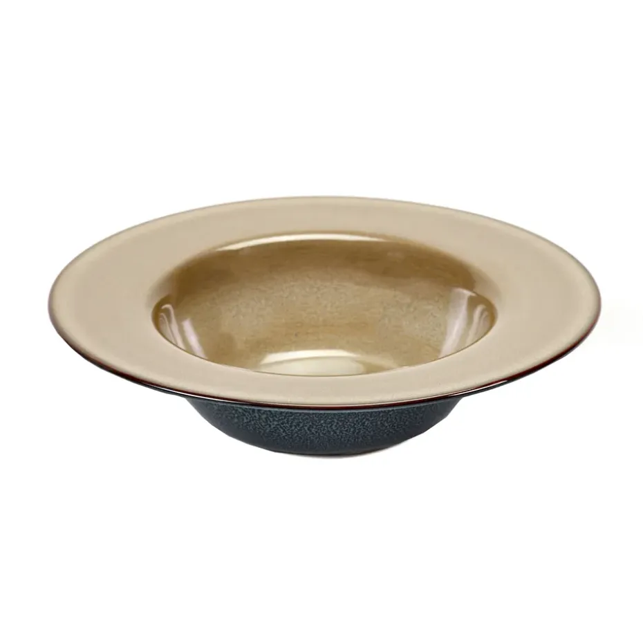 Terres de Rêves diep bord 21,3 cm, Misty grey-dark blue