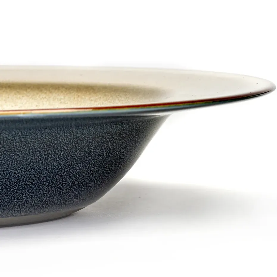 Terres de Rêves diep bord 21,3 cm, Misty grey-dark blue