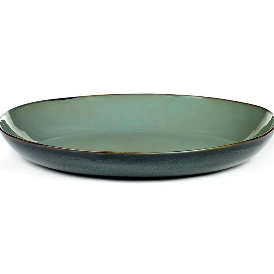 Terres de Rêves serveerschaal 35,5 cm, Smokey blue-dark blue