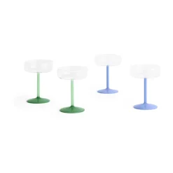 Tint coupe glas 20 cl 2-pack, Clear-jade light blue