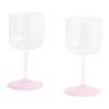 Tint wijnglas 25 cl 2-pack, Clear-jade light pink-light pink