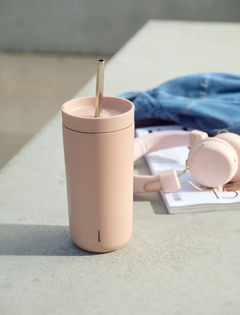 To Go Sip thermosbeker met rietje 0,4 L, Heather