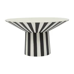 Toppu centerpiece hoog Ø30x17 cm, White-black