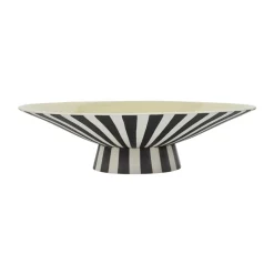 Toppu centerpiece laag Ø39x10,5 cm, Vanilla-black-white