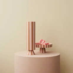 Toppu taartbord met voet Ø20 cm, Caramel-rose