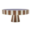 Toppu taartbord met voet Ø20 cm, Caramel-lavender