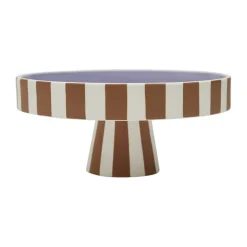 Toppu taartbord met voet Ø20 cm, Caramel-lavender