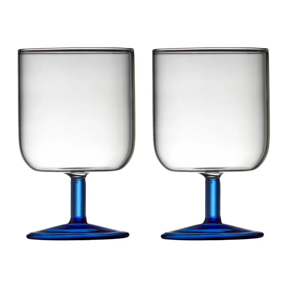 Torino wijnglas 30 cl 2-pack, Clear-blue