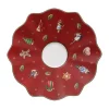 Toy's Delight schotel voor espressokopje Ø13 cm, Wit-rood