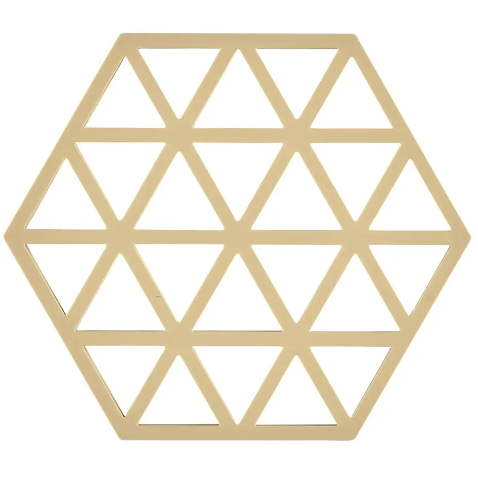 Triangles pannenonderzetter 14x16 cm, Warm sand