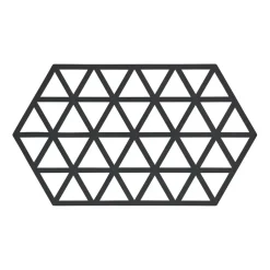 Triangles pannenonderzetter 14x24 cm, Black