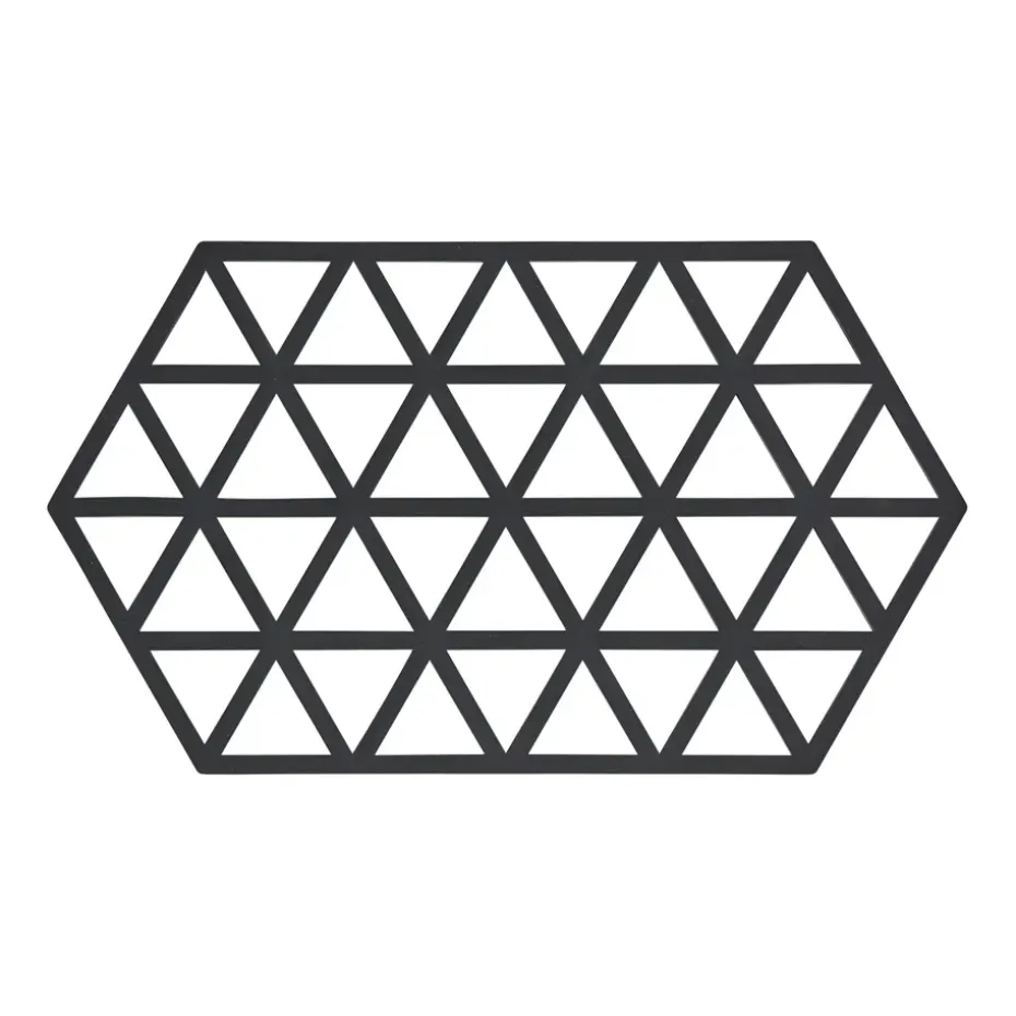 Triangles pannenonderzetter 14x24 cm, Black
