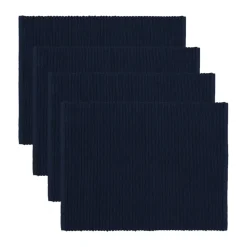 Uni placemat 35x46 cm 4-pack, Donker marineblauw