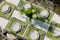 Uni placemat 35x46 cm 4-pack, Donker olijf groen
