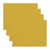 Uni placemat 35x46 cm 4-pack, Mosterdgeel