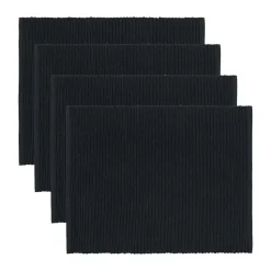 Uni placemat 35x46 cm 4-pack, Zwart