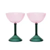 Urban Nature Culture geschenkset coupéglazen 2-pack, Pink