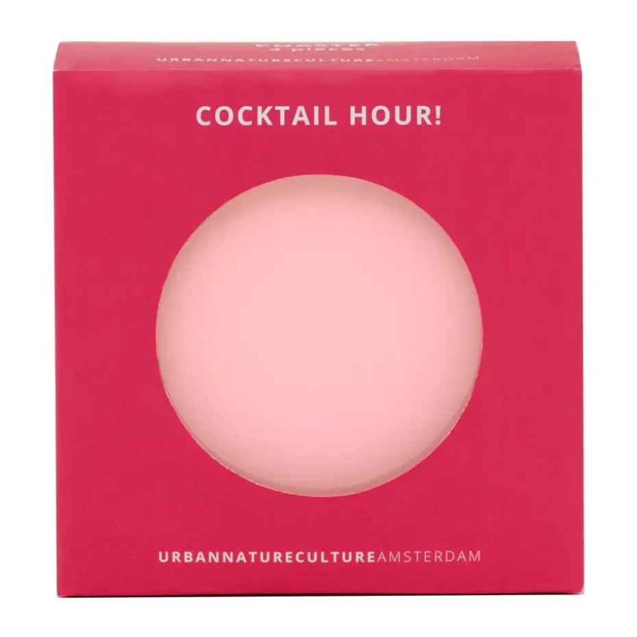 Urban Nature Culture geschenkset onderzetters 4-pack, Pink