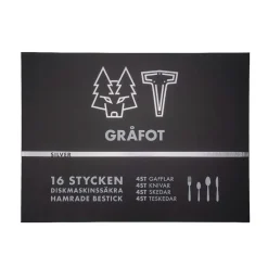 Vargen & Thor bestekset 16-delig, Gråfot, zilver