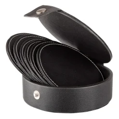 Visby glasonderzetters Ø10 cm 6-pack, Zwart