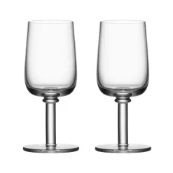 Viva glas op voet 25 cl 2-pack, Transparant