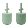 Wally beker met peekaboo rietje 2-pack, Groen