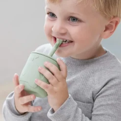 Wally beker met peekaboo rietje 2-pack, Groen