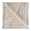 Washed linen servet, Hazelnoot streep