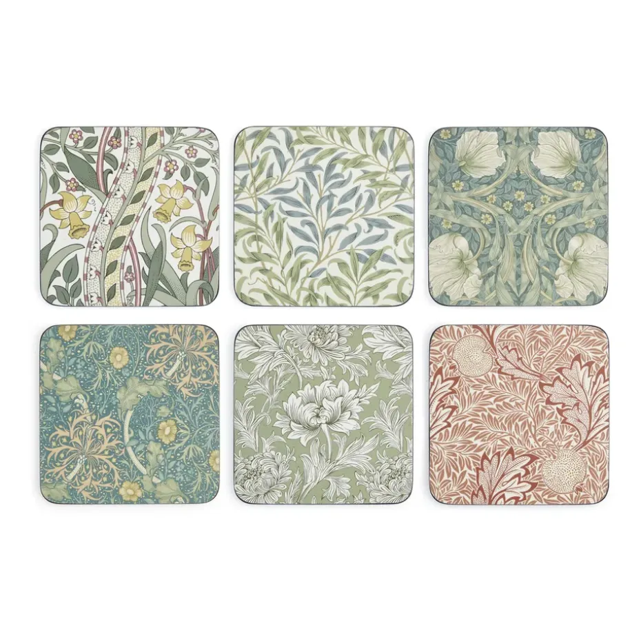William Morris glasonderzetter 6-pack, Mix & Match