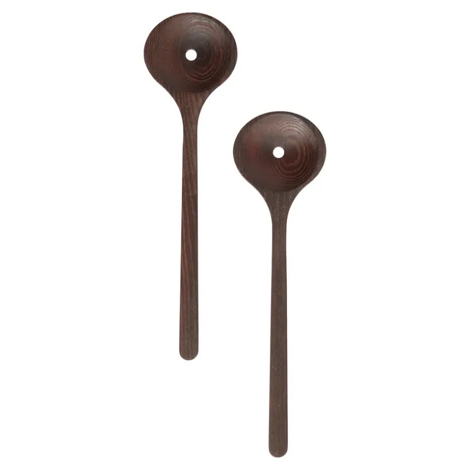 Yami saladebestek 30 cm 2-pack, Bruin