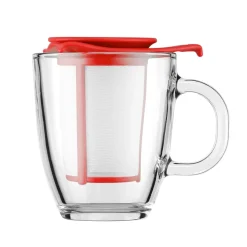 Yo-Yo theekop met zeef, rood