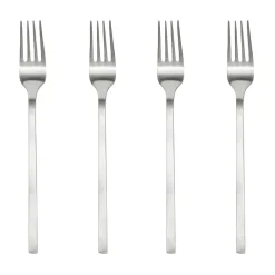 Yuka vork 4-pack, Brushed Steel