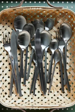 Yuka vork 4-pack, Brushed Steel